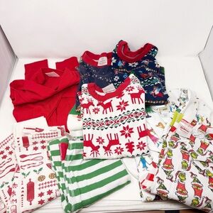 Hannah Andersson Christmas Holiday Kids Unisex Size 12 Pj Set